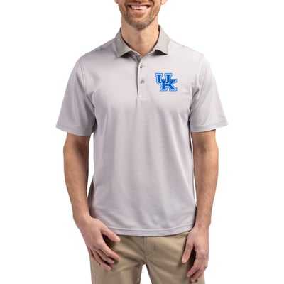  Kentucky Wildcats Cutter & Buck DryTec Virtue Eco Pique Recycled Polo - Gray/White